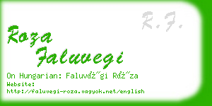 roza faluvegi business card